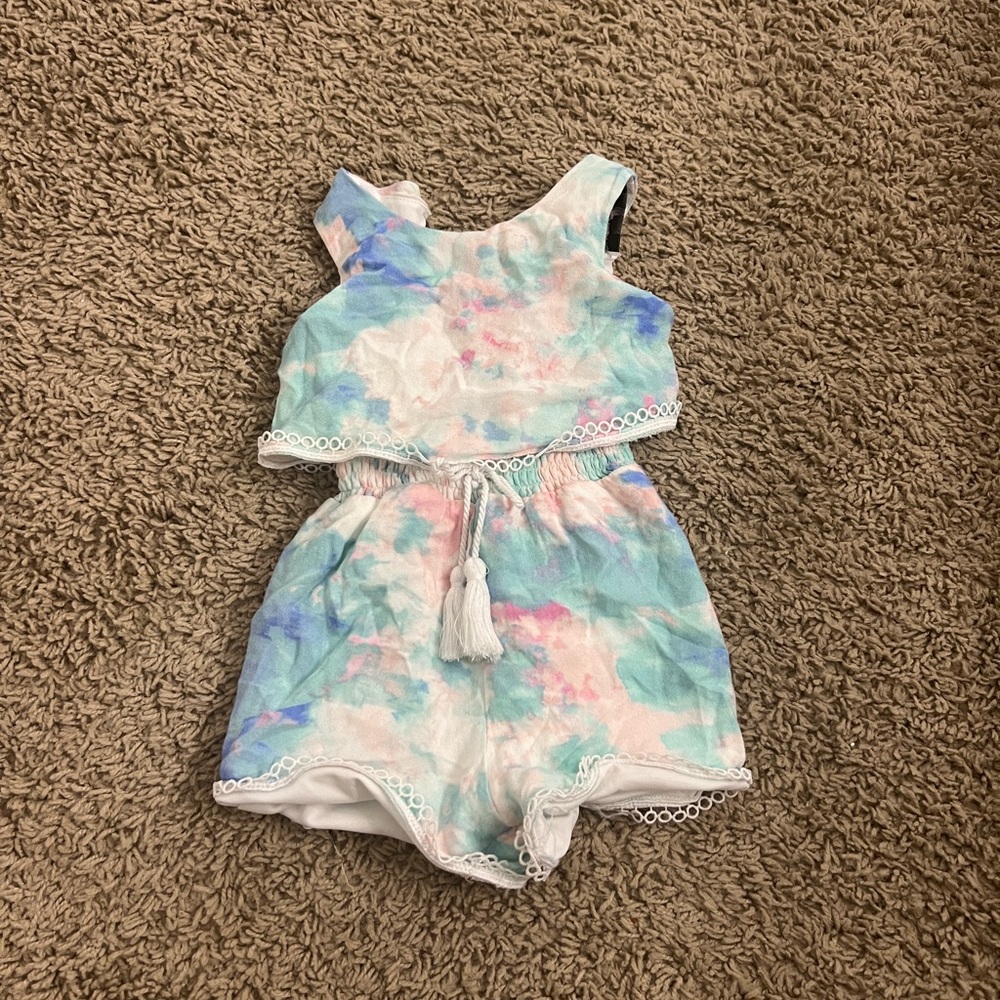 Rare Editions Tie-Die Romper